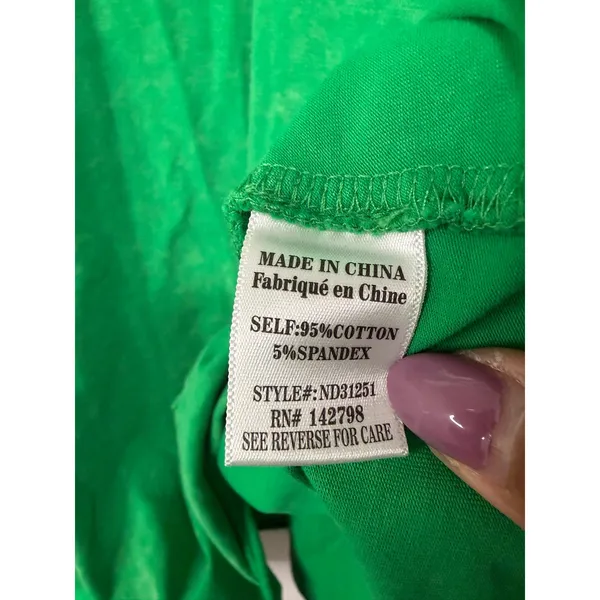 Very J Mineral Washed Green Cotton Romper Mini Dress Small - Image 8