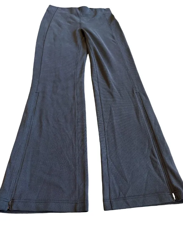 Lululemon Ribbed Zip Flared Pants Brushed Softstreme Athletic Size 8 Women's - Image 5