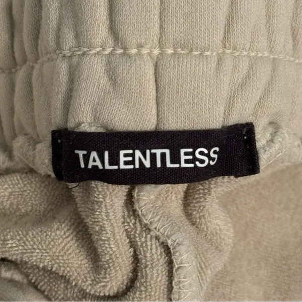 Talentless Boxing Shorts in Cream - Image 4