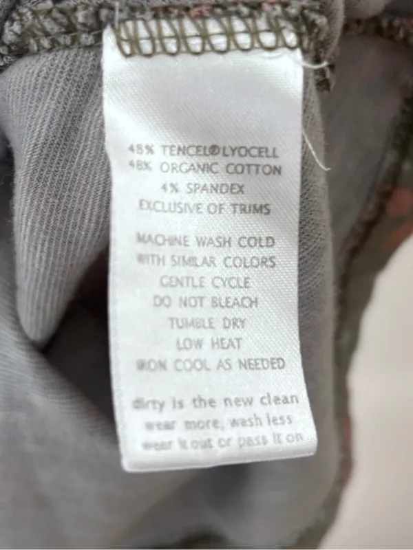 Toad & Co Rosemarie Dress Organic Cotton Olive Green Leaf Print Womens M - Image 11