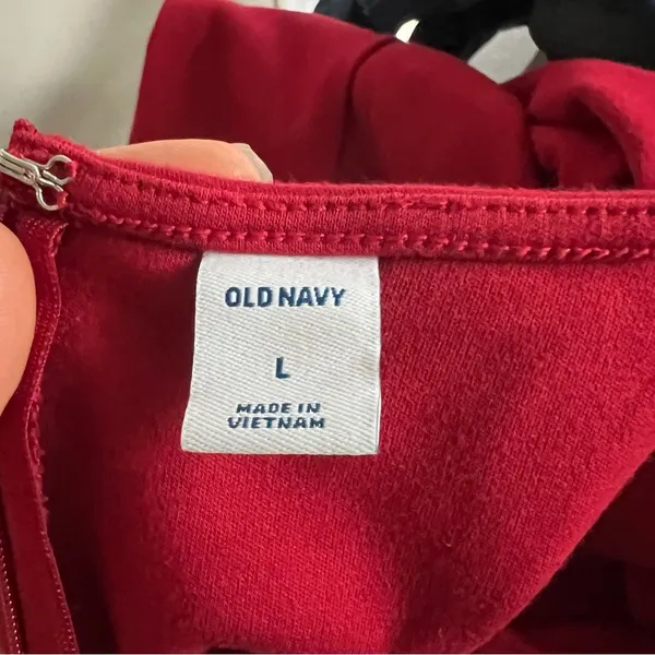 NWOT Old Navy Red Stretchy Short Sleeve Sheath Dress Size L - Image 9