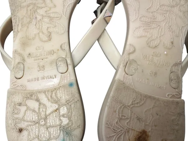 Valentino Garavani Rockstud Jelly Flip Flops -  3 Missing studs - Image 5