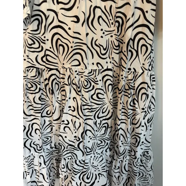 Zara Black and White cotton midi dress 3/4 sleeve sz Small NWT $70 - Image 10