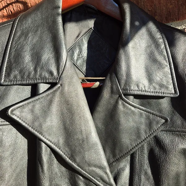 Jacqueline Ferrar Genuine Leather Black Double Breasted Butter Soft Jacket XL - Image 5