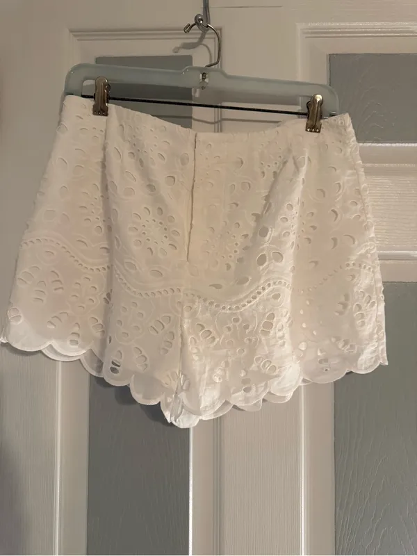 Altar’d State White Eyelet Shorts - Image 2