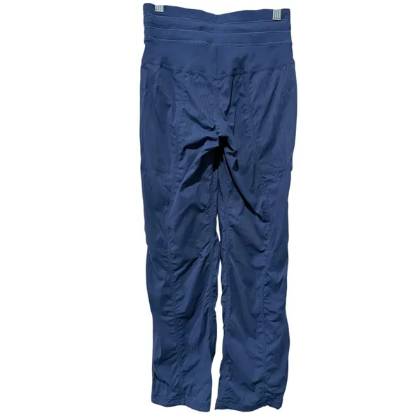 Lululemon Dance Studio Mid-Rise Pants Women Sz 0 Pitch Blue Drawstring Athletic - Image 2