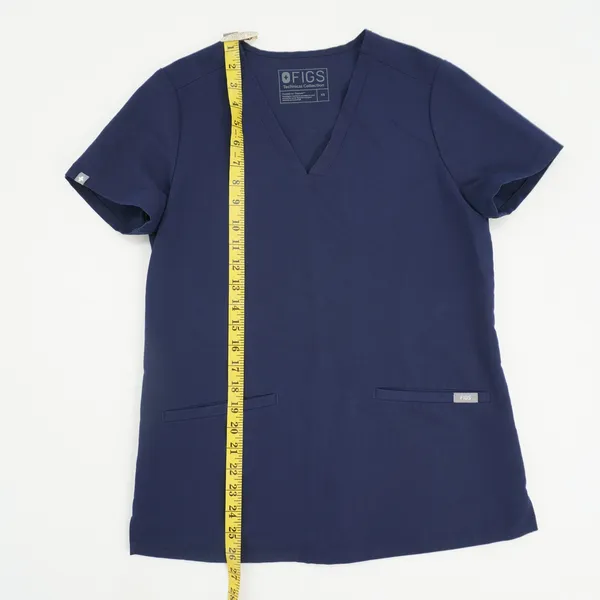 FIGS Casma Scrub Top Navy Blue V-Neck Two Pocket Technical Collection‎ XS - Image 4