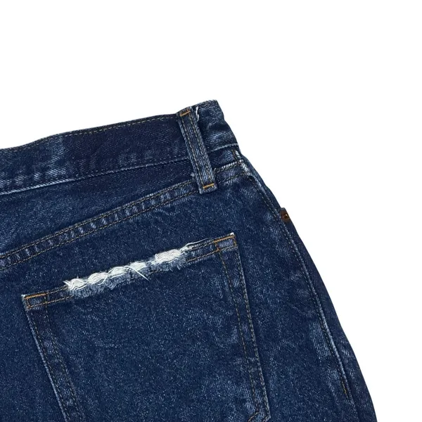 Abercrombie & Fitch Women's Annie High Rise Blue Denim Size 25/2 2.5" Distressed - Image 7