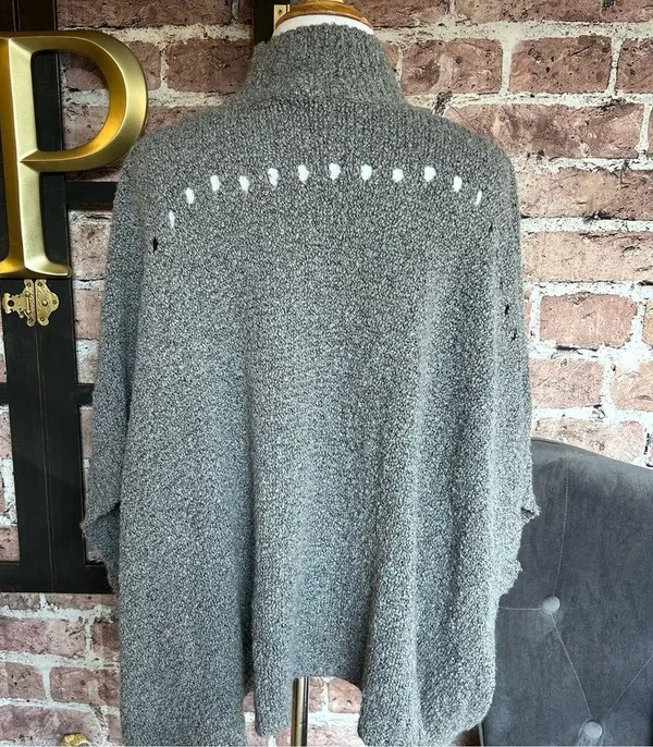 One Grey Day Gray Mock Neck Sweater XS - Image 2