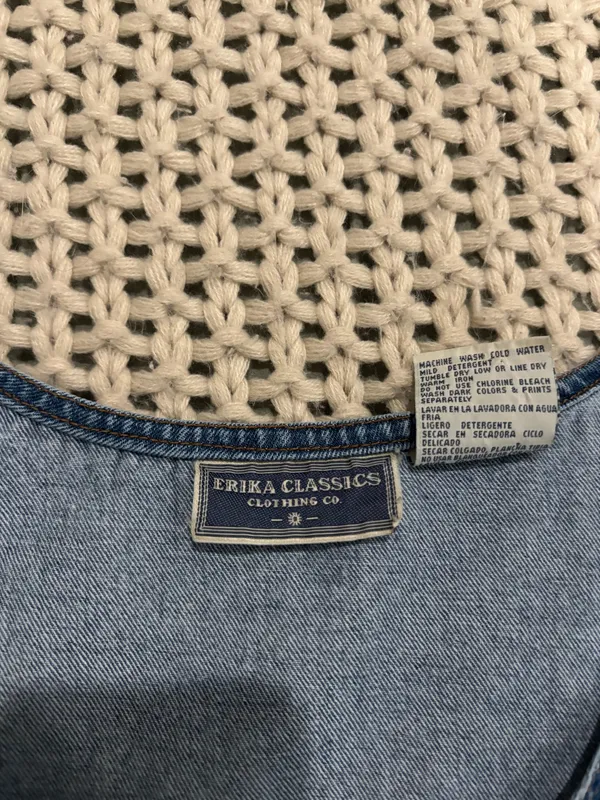 Erika Classics Vintage Button Down Denim Dress - Image 2