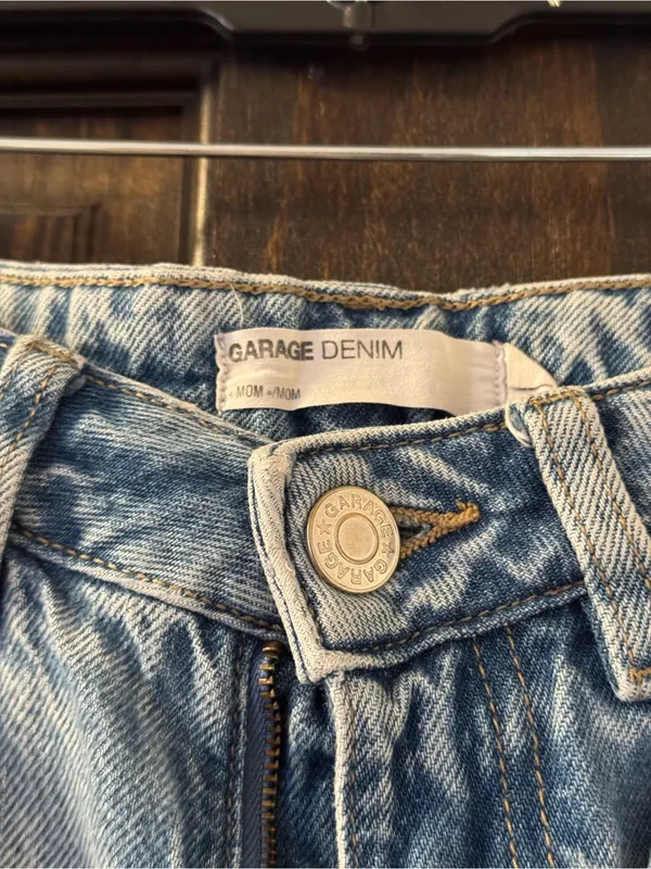 Garage High-Rise Distressed Light Blue Women’s Mom Jeans - Image 5
