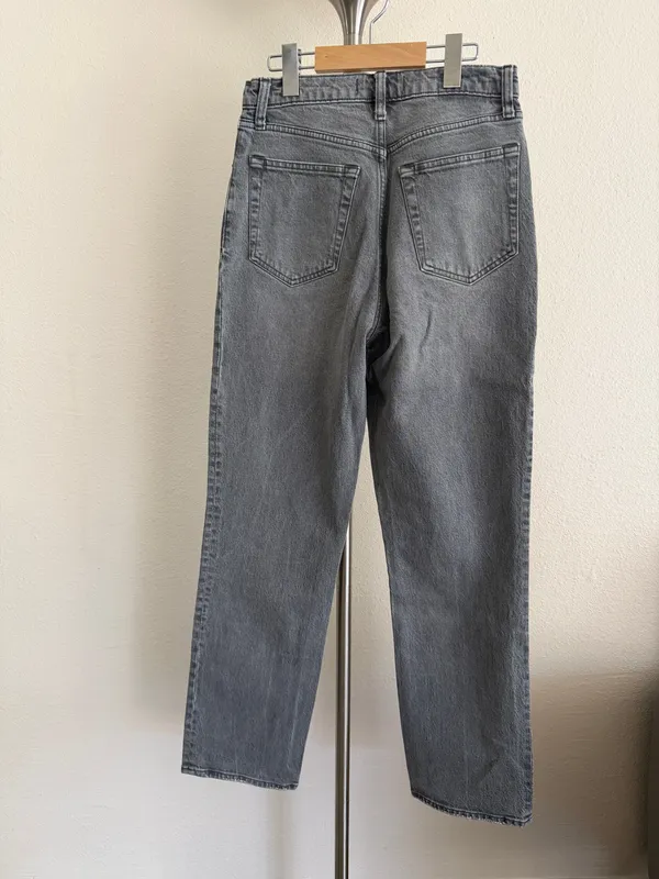 Abercrombie & Fitch Gray High-Rise Straight Jeans - Image 2