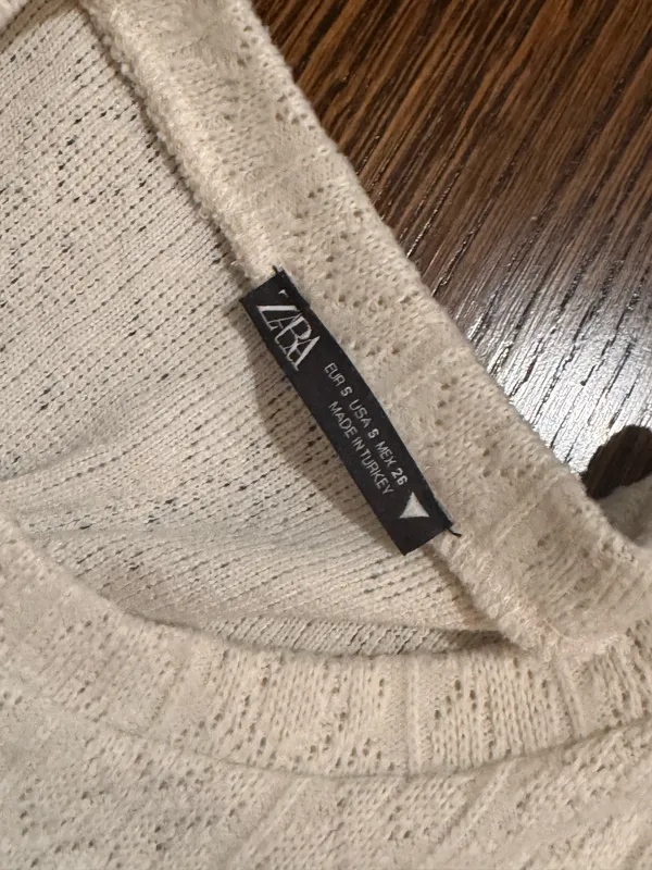 Zara Long Sleeve Ruffle Sweater Top - Image 3