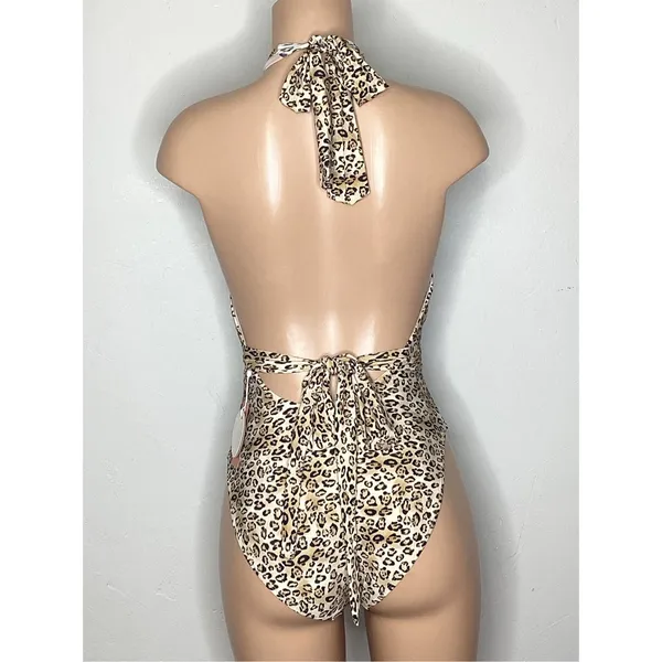 New. Pilyq leopard halter one piece. Small . Retails $154 - Image 7