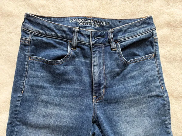 American Eagle Women’s Hi Rise Jeggings Size 6 Long Dark Wash AEO Denim X Jeans - Image 4