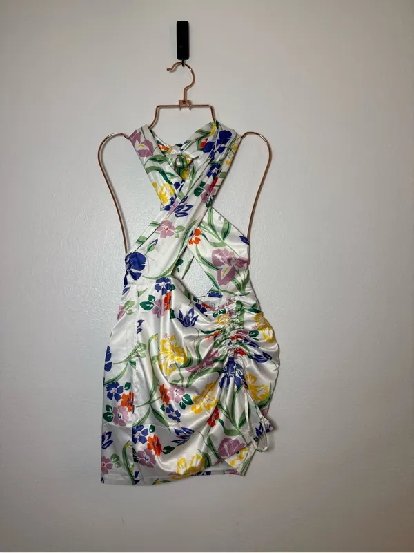 Beginning Boutique Atlantis mini‎ dress white floral - Image 2