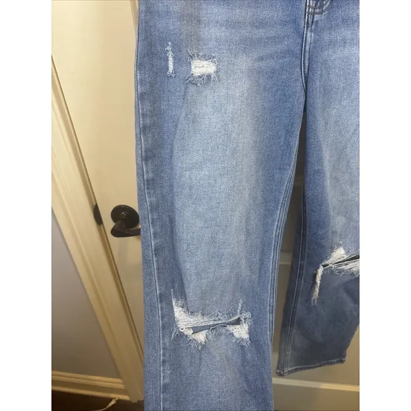Hidden Jeans Straight Leg Women Size 31 Light Blue Distressed High Rise Cotton - Image 4