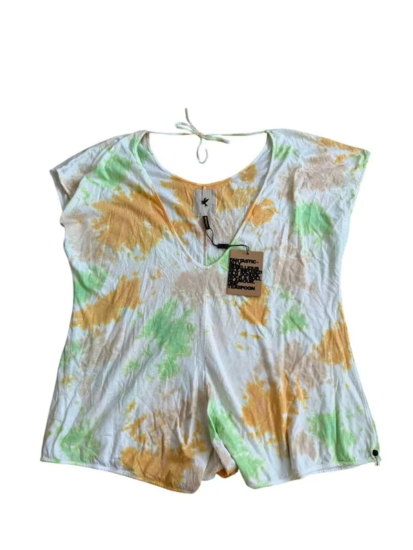 ONE TEASPOON Green Yellow Tie Dye Romper Sz Medium NEW NWT - Image 5