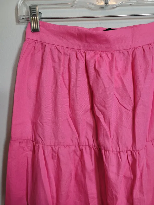 Anthropologie O.P.T Pink Tiered Maxi Skirt Nwt Xs Boho Spring/Summer - Image 3