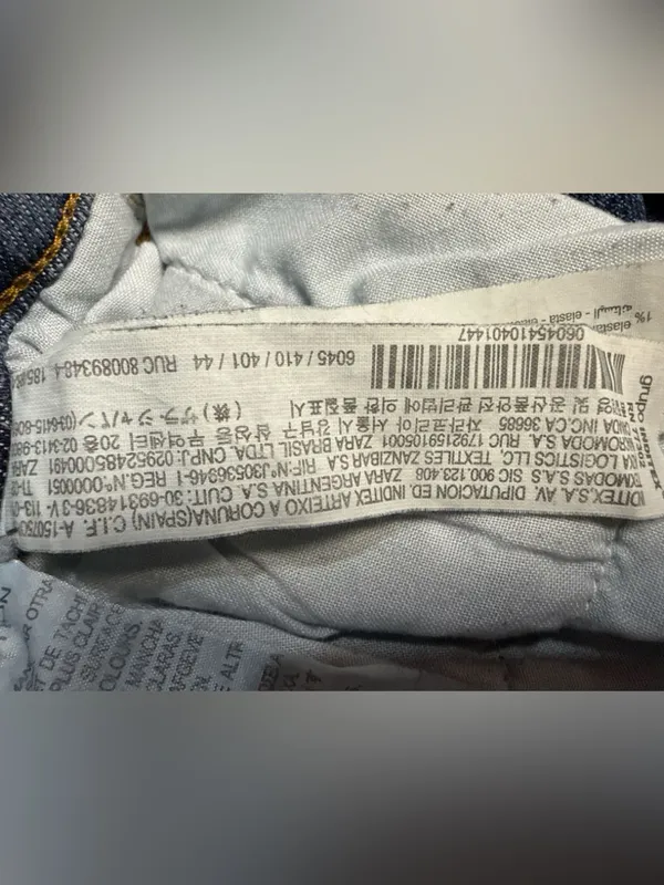 Zara Distressed Slim Skinny Jeans Size 34 Blue Denim - Image 10