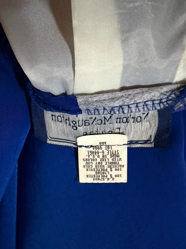 Vintage Norton McNaughton Petites Blue Pencil Skirt with Pleated Waist Sz 6 - Image 7