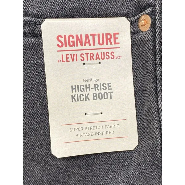 Levi's Signature by High Rise Kick boot women's sz 20 Waist‎ 35 - Image 7