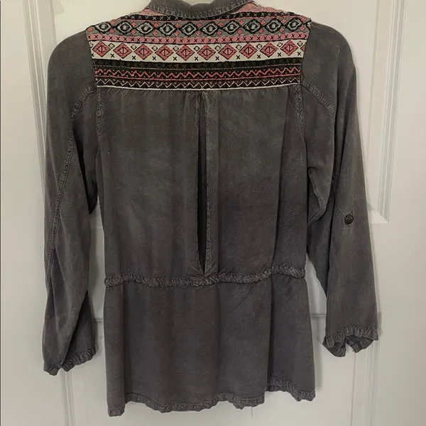 Maurices Premium Gray Mineral Wash Utility Jacket Large - Image 2