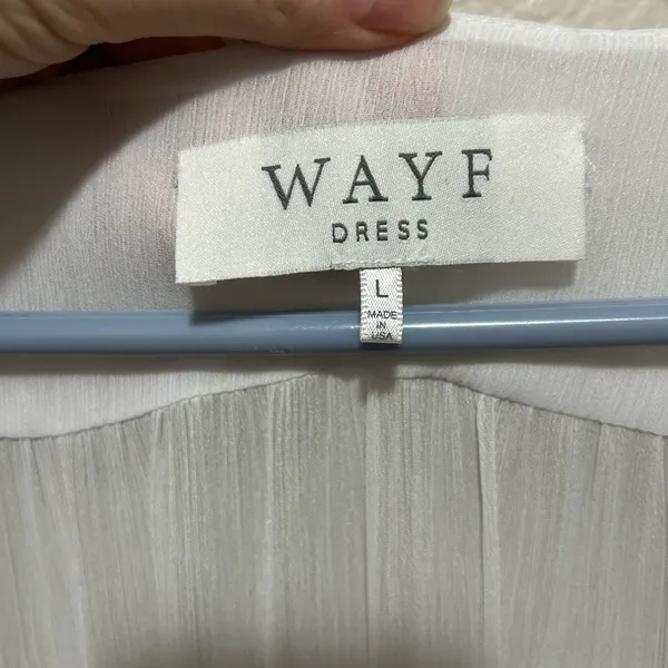 WAYF Natasha White Wrap Dress Large Romantic Cottagecore Ruffle Bridal Shower - Image 4