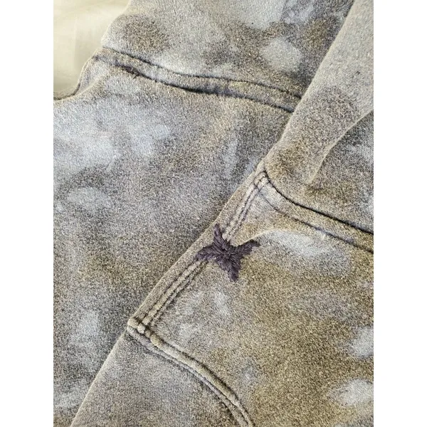 Hollister Hoodie Women Size Small Blue Tie-Dye Long Sleeve Pullover Logo FLAW - Image 10