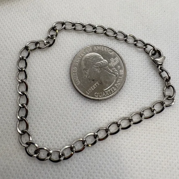 James Avery Sterling Silver Charm Bracelet 7 Inch Curb Link 925 4.84g - Image 3