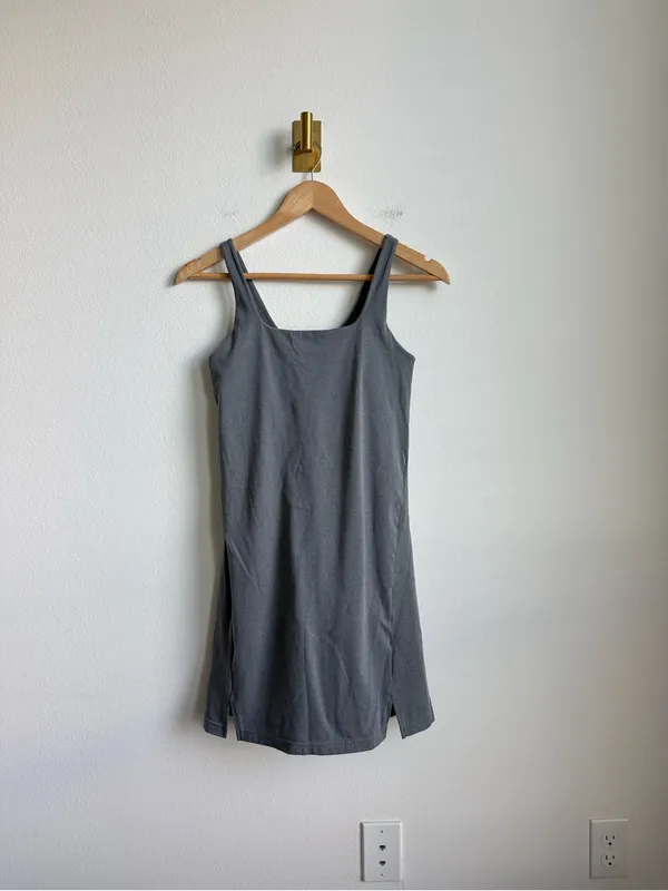 Natural Reflections Women's Active Dress Built In Bra Shorts Gray Size XS - Image 5