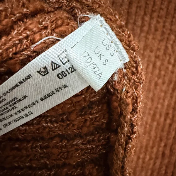 Free People Beach Turtleneck Sweater Womens‎ Small Brown Rust Beachy - Image 8