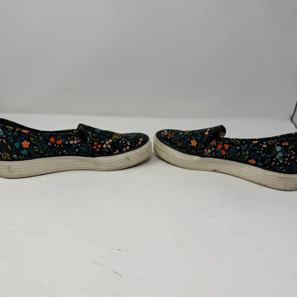 Keds Rifle Paper Co Triple Decker Floral Slip On Sneakers Black Womens 7.5 - Image 9