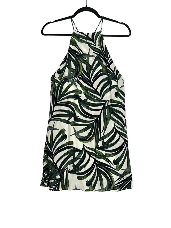 Show Me Your Mumu Byron Green Leaf Halter Mini Dress XS in Peruvian Palm Breeze - Image 3