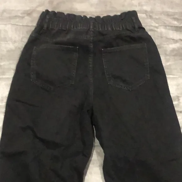 Zara black elastic waist jeans size medium - Image 6