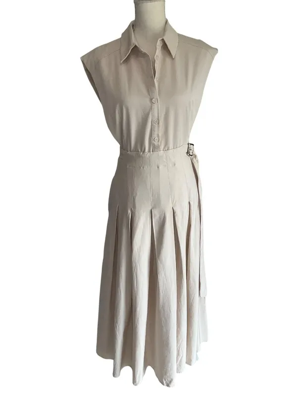 En Saison Quince Midi Shirt Dress in ecru Medium New Womens dresses - Image 6