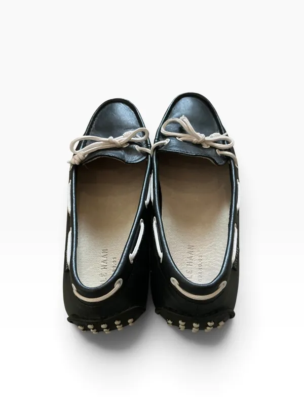 Cole Haan women’s black leather moccasins loafers driving shoes size 9.5 - Image 6