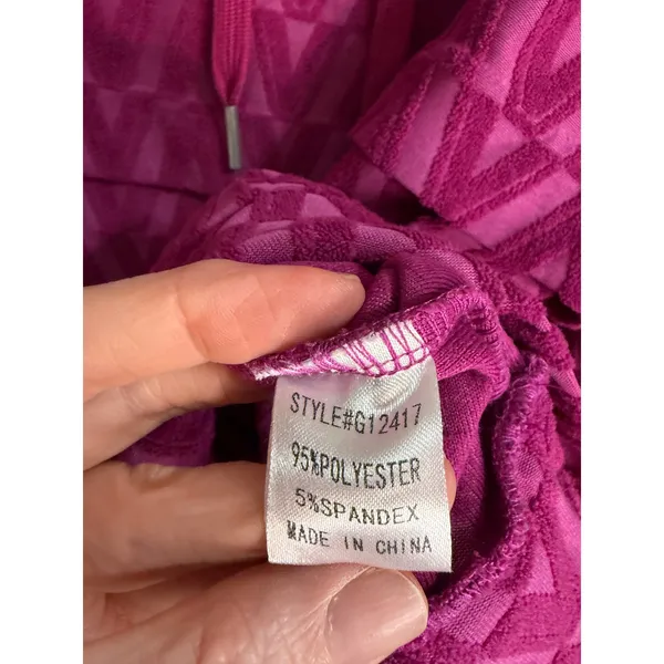 Jodifl Magenta Textured Hoodie Pullover Kangaroo Pocket‎ Size L Cozycore - Image 6