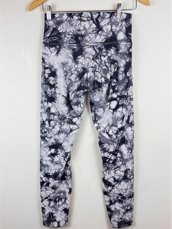 Lululemon Wunder Under Hi-Rise Shibori White Black Leggings Size 6 Luxtreme - Image 8