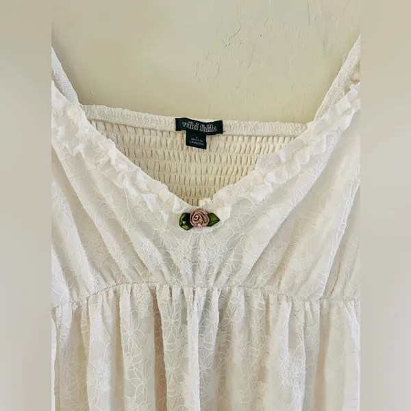 Wild Fable New Lace Dress sz L White/Prl - Image 3