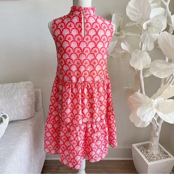 J Marie The Scarlette Sleeveless Floral Ruffle Neck Dress - Image 7