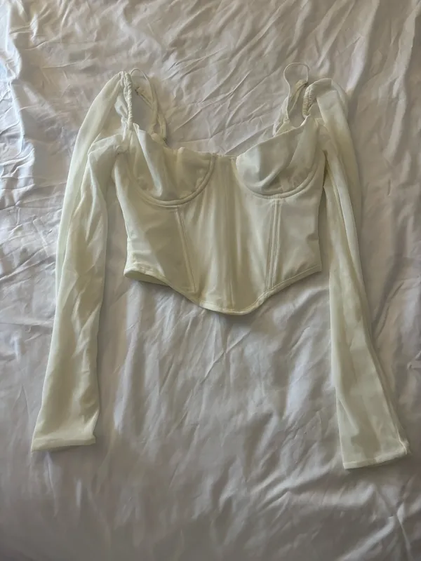 White Fox Boutique Corset White Top - Image 3