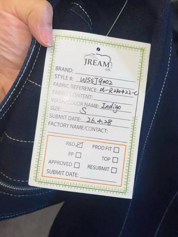 Dark Blue Denim Zip - Image 4