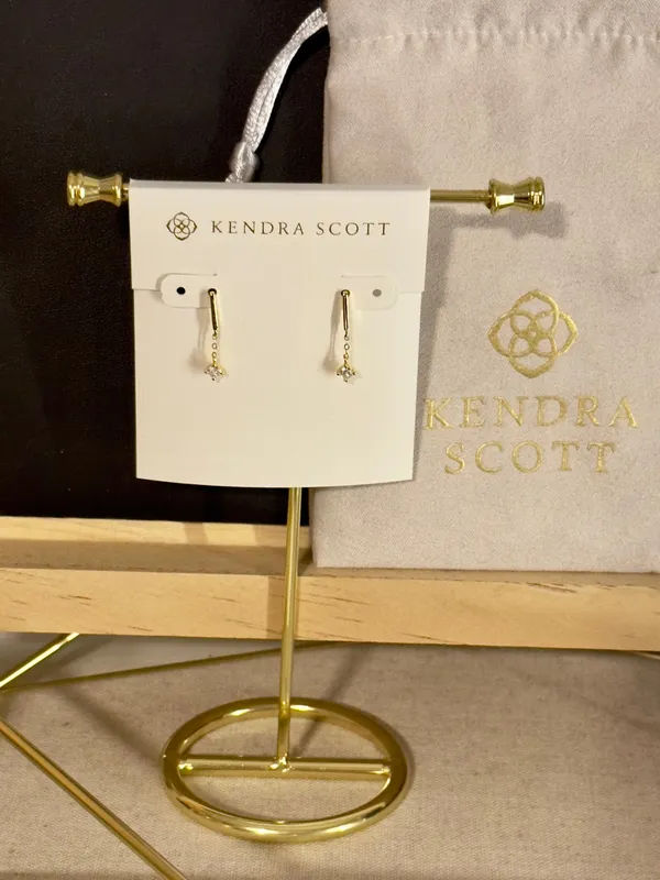 Kendra Scott 18k gold drop crystal earrings - Image 3