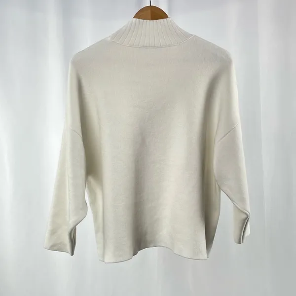 Zara Soft High‎ Neck Sweater in Ivory Size Small - Image 8