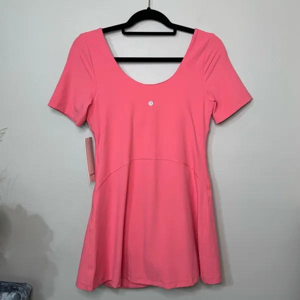 Lululemon Align Short Sleeve Dress Athletic Mini Dress Sakura Pink 10 NWT - Image 7