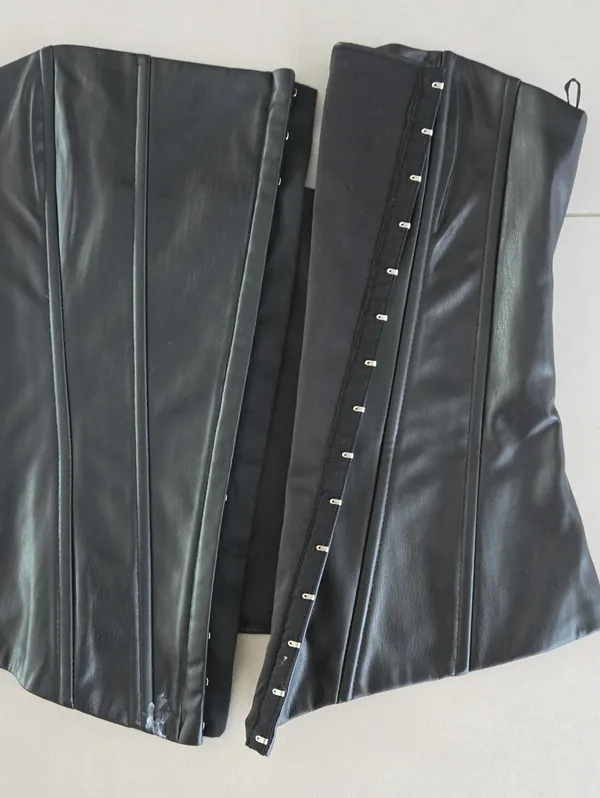 Zara Black Strapless Waist Shaper Cincher Size M - Image 4