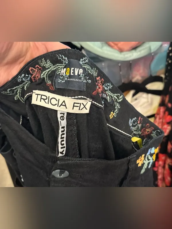 Tricia Fix Anthropologie Maeve Reworked Embroidered Colette Linen Pants - 31 - Image 11