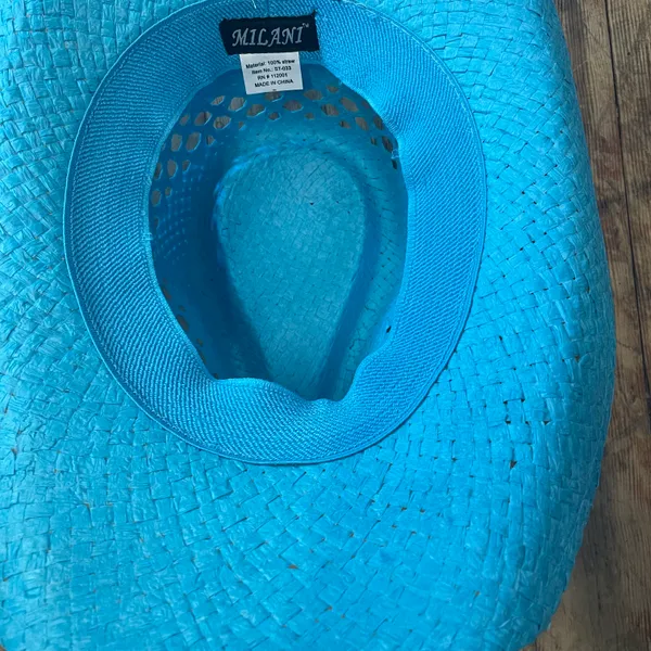 Turquoise Cowboy Hat Blue - Image 4