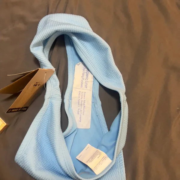 Nike Swim Ribbed Bikini Bottoms Blue Size M – New with Tags - Image 15